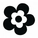 ADESIVI STICKERS 12 PZ FIORI AUTO MOTO 5X5 CM COLOR NERO IN PVC