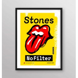 LOCANDINA POSTER ROLLING STONES NO FILTER AMPA NON ORIGINALE 35 X 50 CM