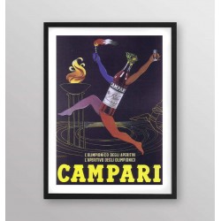 LOCANDINA POSTER VINTAGE CAMPARI STAMPA NON ORIGINALE 35 X 50 CM