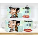 TAZZA MUG MR BEAN CARTOON CON NOME PERSONALIZZATO