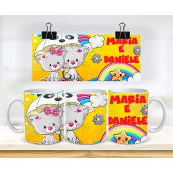 TAZZA MUG ANIMALI TOPOLINI con nomi 