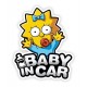 ADESIVO SIMPSON MEGGIE BABY IN CAR  PER AUTO IN VINILE