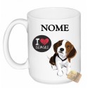 TAZZA MUG BEAGLE + NOME PERSONALIZZATO