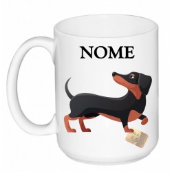 TAZZA MUG BASSOTTO + NOME PERSONALIZZATO