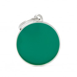 MEDAGLIETTA BASIC TONDO GRANDE VERDE HANDMADE +  INCISIONE