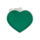 MEDAGLIETTA BASIC CUORE PICCOLO VERDE  HANDMADE +  INCISIONE