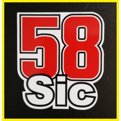 ADESIVO AUTO PC 58 SIC 8 X 7.5 CM PER MOTO IN VINILE