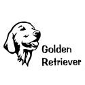 ADESIVO STICKERS CANE  GOLDEN RETRIEVER 15 X 9 CM AUTO MOTO IN PVC