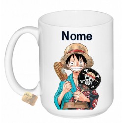 TAZZA CERAMICA MUG RUBBER ONE PIECE CARTOON + NOME PERSONALIZZATO