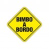 BIMBO A BORDO 14 CM  SEGNALETICA PASSEGGINO STICKERS AUTO