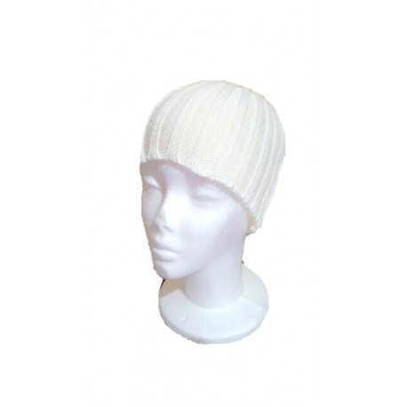 Cappello donna bianco in lana