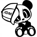 ADESIVI STICKERS PANDA BIMBO AUTO MOTO COLOR NERO IN PVC 10X10 CM