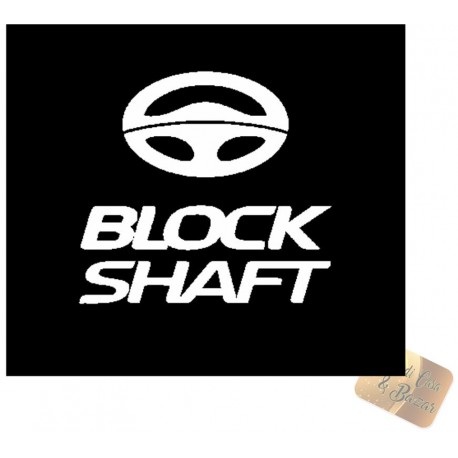 ADESIVI STICKERS BLOCK SHAFT 10 X 10 CM AUTO  COLOR BIANCO IN  PVC