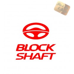 ADESIVI STICKERS BLOCK SHAFT 10 X 10 CM AUTO  COLOR ROSSO IN  PVC