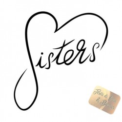 SISTERS LOVE 10 X 10 CM ADESIVO STICKERS AUTO IN PVC