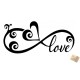 INFINITO LOVE 20 X 9CM ADESIVO STICKERS AUTO IN PVC