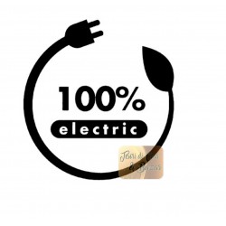 ADESIVI STICKERS  100% ELETTRIC NERO 10X10 CM
