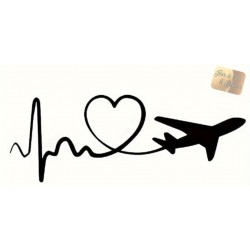 ADESIVO BATTITO AEREO  STICKERS AUTO 13 X 5 CM IN PVC