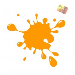 adesivo moto auto stickers SCHIZZO 15 X 13.8 CM VINILE ARANCIONE