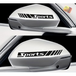 ADESIVI STICKERS SPORTS STRISCE 15 CM 2 PZ AUTO MOTO COLOR NERO IN  PVC