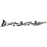ADESIVI STICKERS STRISCIA LATERALE FARFALLA 15 CM  AUTO MOTO NERO IN  PVC