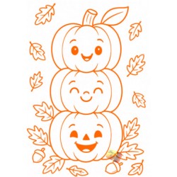 adesivo stickers ZUCCHE HALLOWEEN AUTO MOTO PC 20 X 14 CM VINILE ARANCIONI