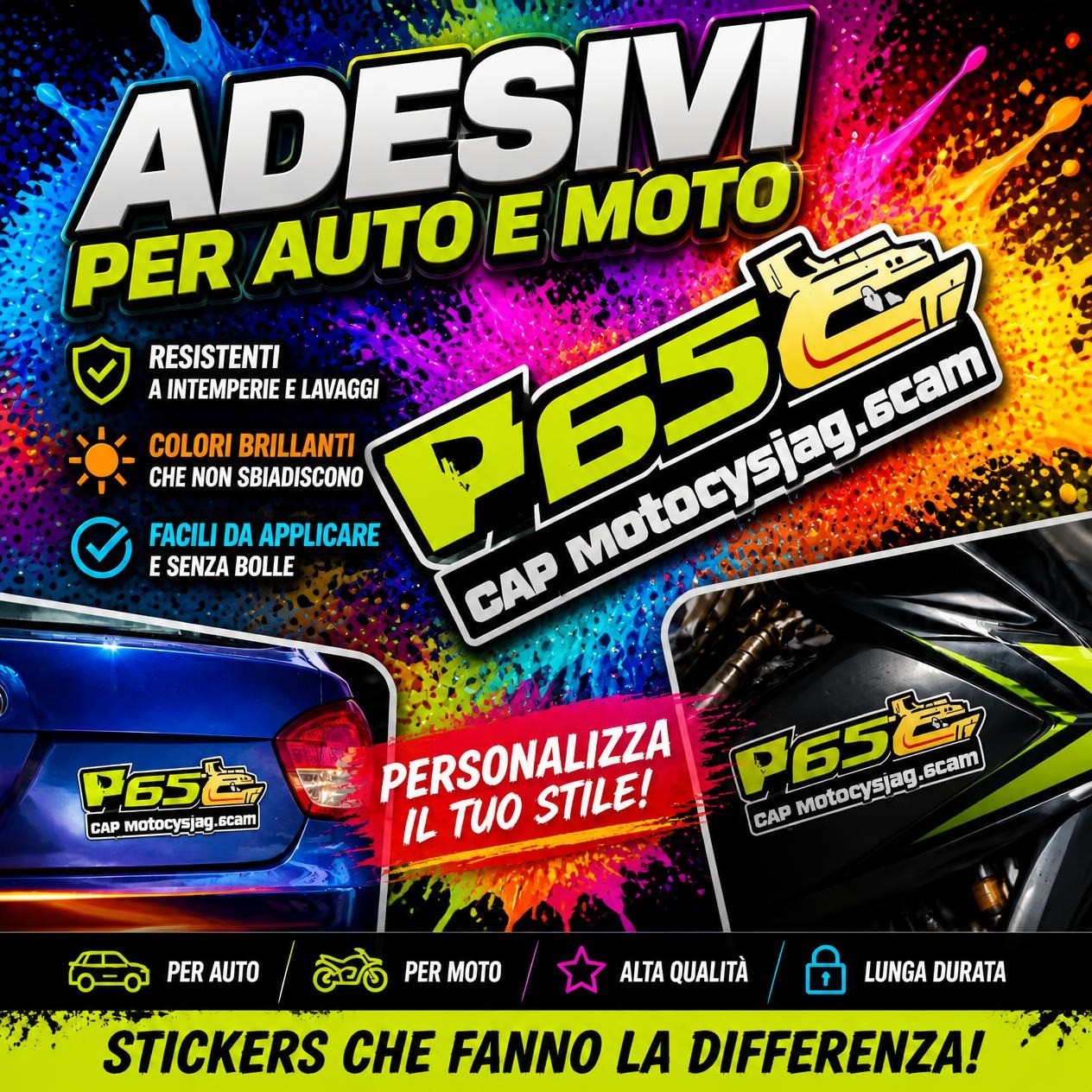 ADESIVI AUTO- MOTO -PC 